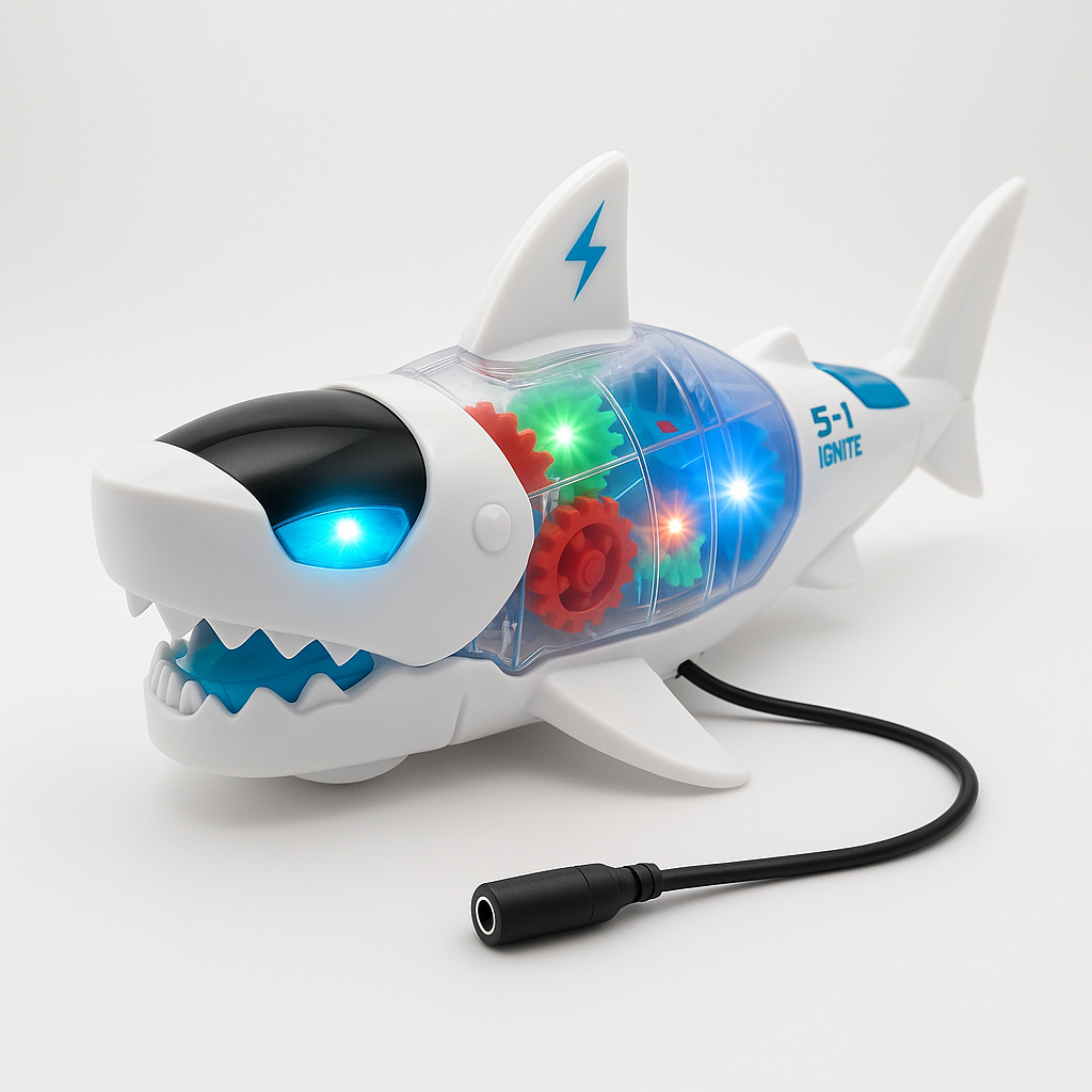 Switch! Adapted Light-Up Gear Shark Toy